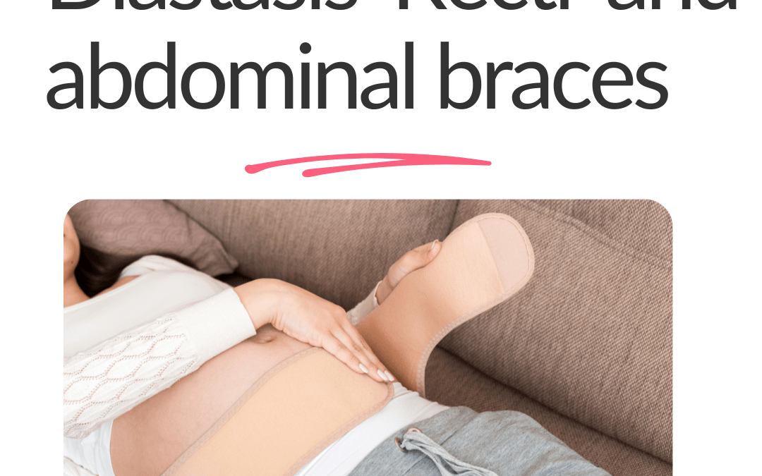 Women putting on a beige brace to her core